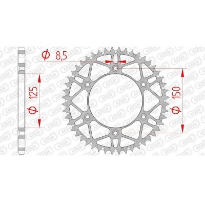 Corona AFAM acero autolimpiable 71304 - Paso 520 71304SLK+48