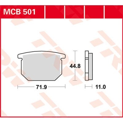 Pastillas de freno metal sinterizado SV TRW MCB501