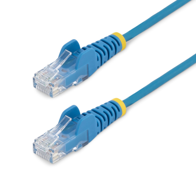 Cable Cat6 de 1m - Delgado - con Conectores RJ45 sin Enganches - Azul