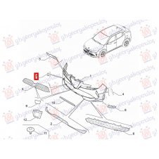CUBIERTA DEL GANCHO DE REMOLQUE DELANTERA (O)