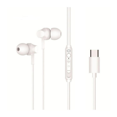 Auricular intrauditivo usb - c conceptronic brendan03w 1.2m microfono blanco