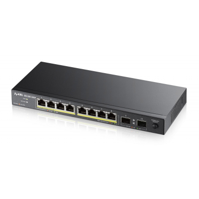 GS1100-10HP No administrado Gigabit Ethernet (10/100/1000) Energía sobre Ethernet (PoE) 1U Negro
