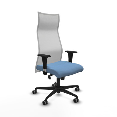 Albacete malla sincro malla blanca bali azul cielo brazos 1D base nailon ruedas 65mm engomadas