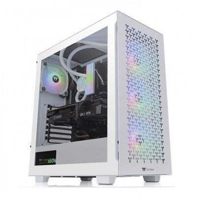 Caja ordenador gaming thermaltake v350 tg blanco atx 2 x usb 3.2 1 x usb tipo c 3 x 120mm 1 x 140mm argb