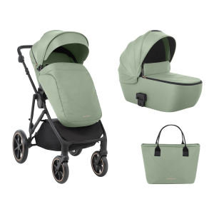 Carrito de bebé Kikkaboo 2 en 1 con capazo Thea Verde Militar