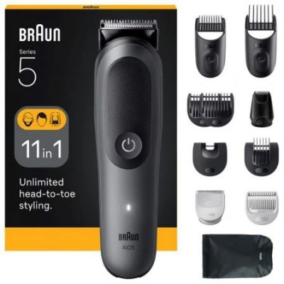 Cortapelos Braun All In One Series 5 AIO5560/ con Batería/ 11 Accesorios