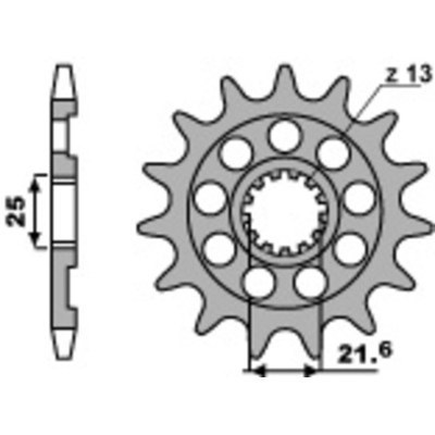 PBR Steel Standard Front Sprocket 2141 - 520 2141.14.18NC