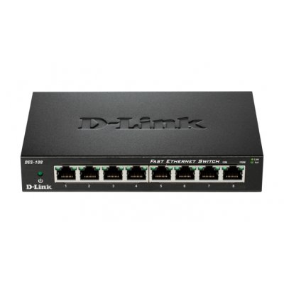 DES-108 switch No administrado Fast Ethernet (10/100) Negro