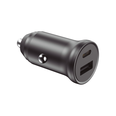 Cargador de coche 20 W, Carga rápida, Power Delivery y Quick Charge 3.0, Multipuerto, Negro