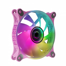 Mars Gaming MF-3D Rosa Ventilador ARGB 360º 12cm Espejo Infinito 3D Sistema Anti-vibraciones Ultra-silencioso Compatibilidad Total