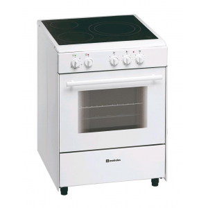 Conjunto de cocina Vitrocerámica Meireles E603W, 60 x 60 cm, 3 zonas, blanco