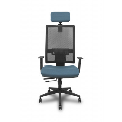 Silla Horna traslack bali gris oscuro brazos 1D ruedas engomadas 65mm y cabecero regulable