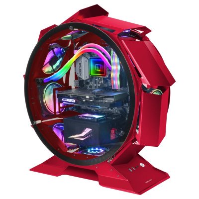 Caja Gaming Torre Circular Mars Gaming MCORB/ Rojo
