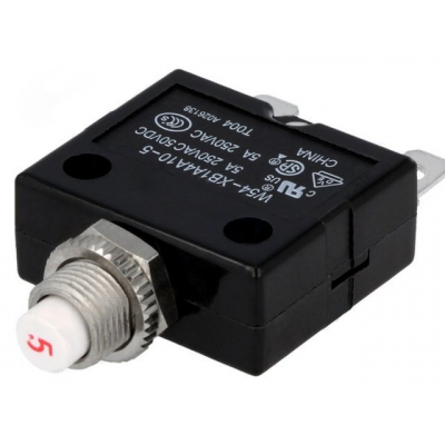 Disyuntor Magnetotérmico (MCB) 1 Polo SPST-NC 5A 50Vdc 250Vac Panel