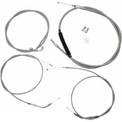 Kit líneas de freno/cables de manillar trenzados inoxidable estándar LA CHOPPERS LA-8310KT-08