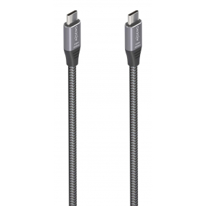 AISENS - CABLE USB 3.2 GEN2x2 ALUMINIO 20GBPS 8K@30HZ 5A 100W E-MARK, TIPO USB-C/M-USB-C/M, GRIS, 3.0M