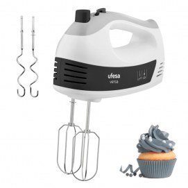 Batidora amasadora Ufesa BV4660, 500W, 5 velocidades + turbo