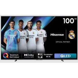 Televisión QLED Hisense 100E7NQ, 100", 4K Ultra HD, Smart TV, HDR10+, clase E