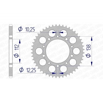 Corona AFAM aluminio ultraligera 11509 - Paso 520 11509-40