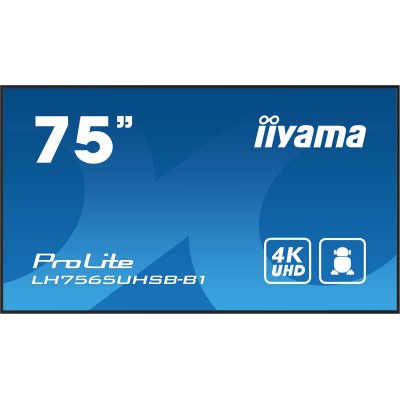 LH7565UHSB-B1 pantalla de señalización Diseño de quiosco 189,2 cm (74.5) LED Wifi 800 cd / m² 4K Ultra HD Negro Procesador incorporado Android 11 24/7