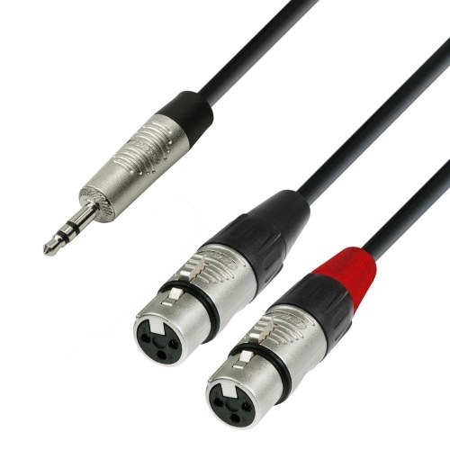 Cable JACK 3,5 ST a 2 XLR Hembra 3m ADAM STAR4