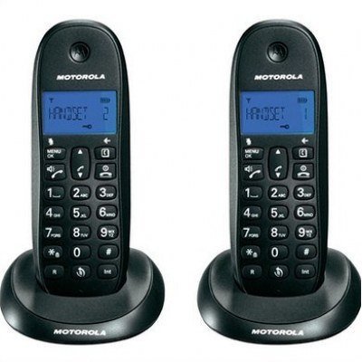Telefono motorola c1002lb+ duo wireless inalambrico negro