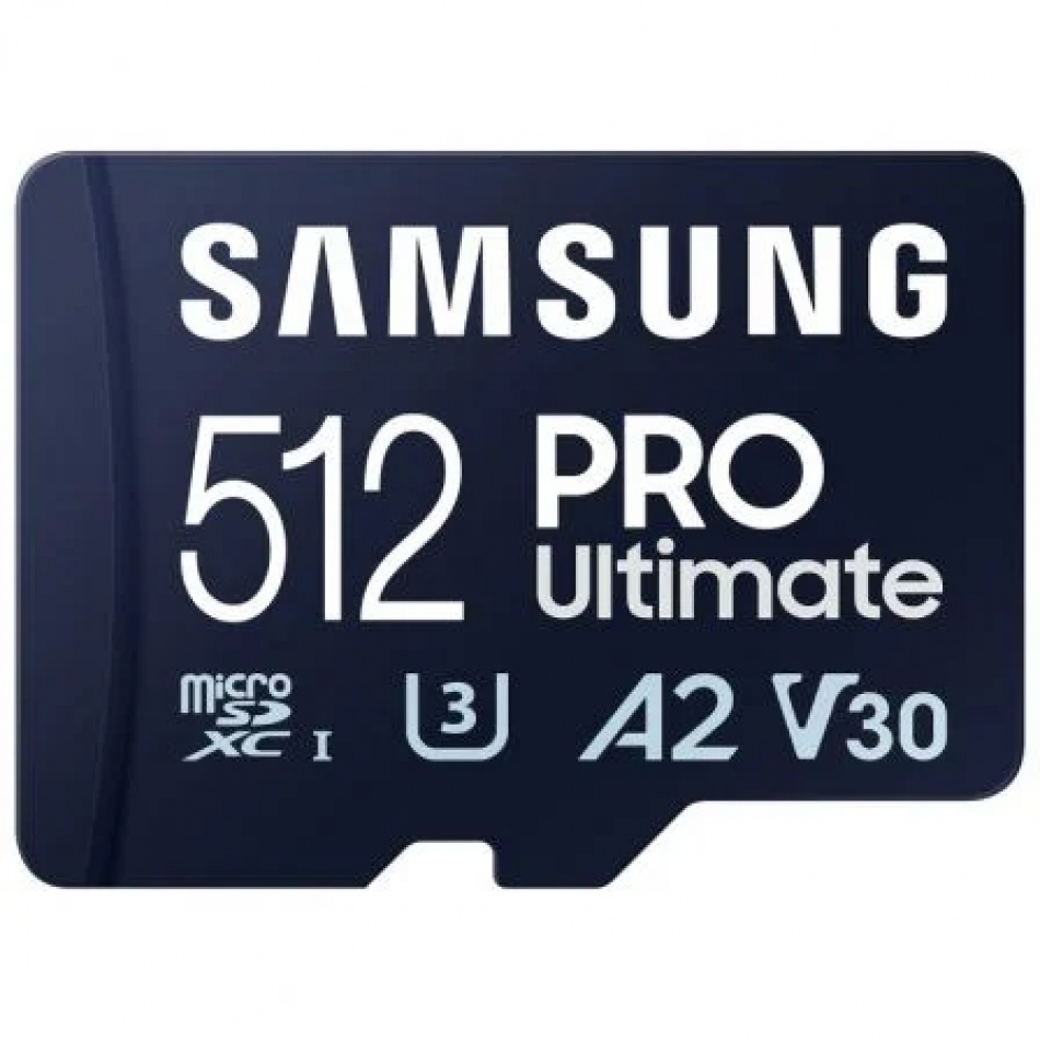 Tarjeta de Memoria Samsung Pro Ultimate 512GB microSD XC con Adaptador/ Clase 10/ 200MBs