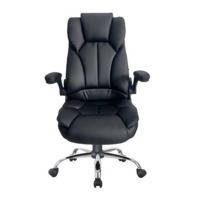 Silla de oficina equip 651006 negra respaldo acolchado ergonomica