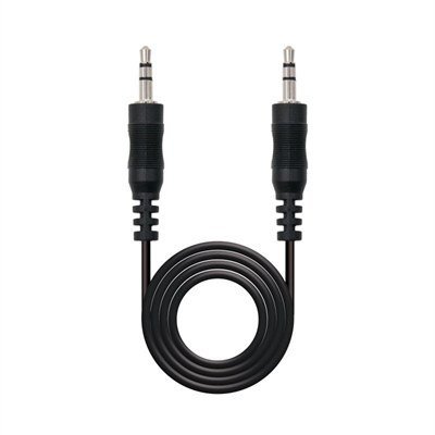 Cable audio jack 3.5mm nanocable 10m - macho - macho - negro