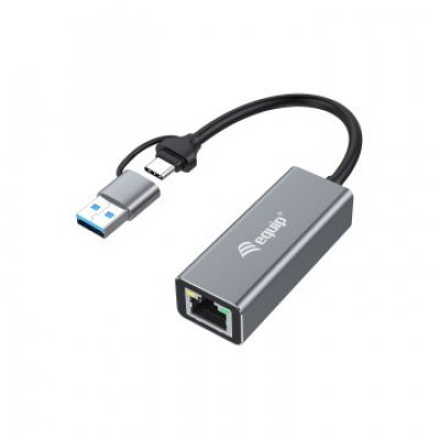 ADAPTADOR DE RED USB-C 3.2 A 2.5Gb RJ45 INCLUYE ADAPTADOR USB-A EQUIP