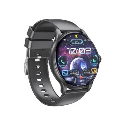 XO J11 Reloj Smartwatch Pantalla Redonda 2.06 HD - Asistente de Voz - Control de Musica - Always On Display - Llamadas BT - IP68 - Color Negro