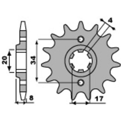 PBR Steel Standard Front Sprocket 267 - 520 267.12.18NC