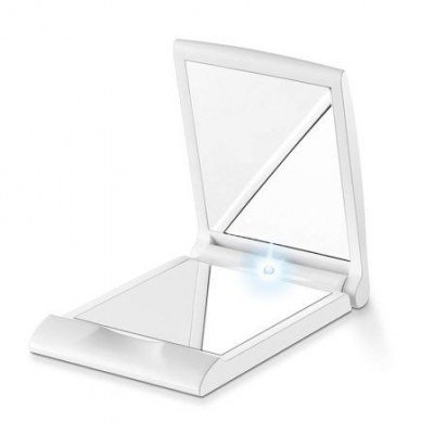 ESPEJO COSMETICO CON LUZ BEURER BS-05 - 2 ESPEJOS (VISTA NORMAL+AUMENTO *2) - PEQUEÑO Y PRACTICO - 2* PILAS CR2025