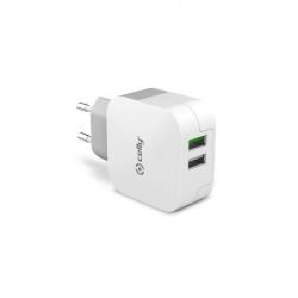 CARGADOR ENCHUFE TURBO 2USB 3.4A