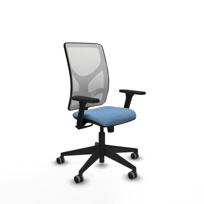 Motilla sincro malla blanca bali azul cielo brazos 3D base piramidal ruedas 65mm engomadas