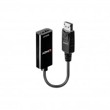 Lindy 41718 adaptador de cable de v?deo 0,15 m DisplayPort HDMI Negro
