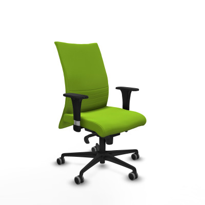 Albacete confidente XL sincro similpiel pistacho brazos 1D cromados base nailon ruedas 65mm engomadas