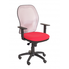 SILLA JORQUERA MALLA GRIS ASIENTO BALI ROJO 15SGRBALI350