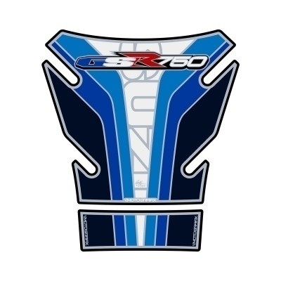 Protector de depÃ³sito Motografix SUZUKI GSR750 2 piezas blanco/azul TS027BW