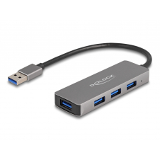 DeLOCK Concentrador USB 5 Gbps de 4 puertos con conector USB Tipo-A - Puertos USB Tipo-A en el lateral