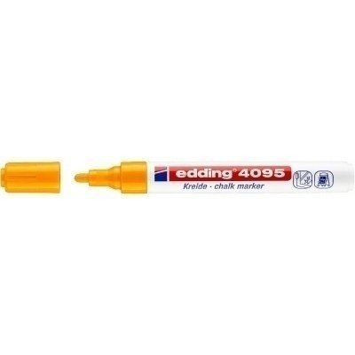 Edding 4095 Rotulador de Tiza Liquida - Punta Redonda - Trazo entre 2 y 3mm - Olor Neutro - Color Naranja Neon