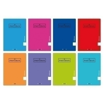 LIBRETA PAPYRUS A5+ 48h 90g PP LISO SURT - Pack de 10 unidades