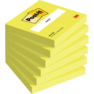 Post-It Pack de 6 Blocs de 100 Notas Adhesivas Reposicionables - Forma Cuadrada - 76x76mm - Color Verde