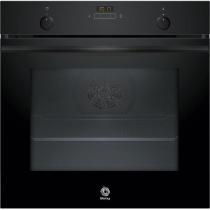 Horno multifunción Balay 3HB5131N3, 71 litros, 7 funciones, Aqualisis, raíl telescópico 1 altura, clase A+, horno de leña, display LED, cristal negro
