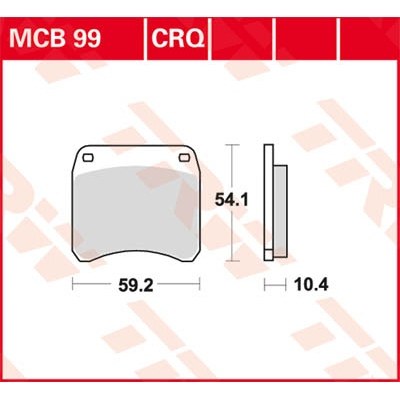 Pastillas de freno metal sinterizado SV TRW MCB99