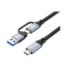 Equip 128432 cable USB USB 3.2 Gen 2x2 2 m USB A/USB C USB C Negro