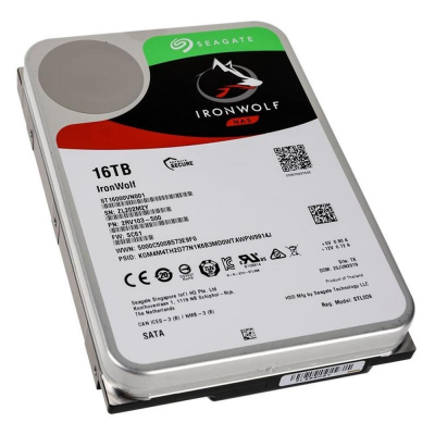 Disco duro interno hdd seagate ironwolf nas st16000vn001 16tb 3.5 pulgadas 7200rpm - 256mb - sata 3