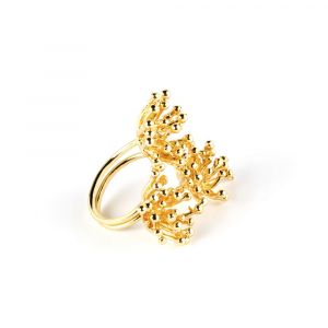 DEYÁ FLOWER anillo #oro brillo 1 u