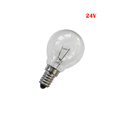 Bombilla incandescente esferica clara 40 w e14 24v
