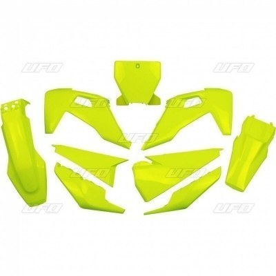 Kit plástica completo UFO Husqvarna amarillo fluor - Husqvarna TC/FC HUKIT622@DFLU